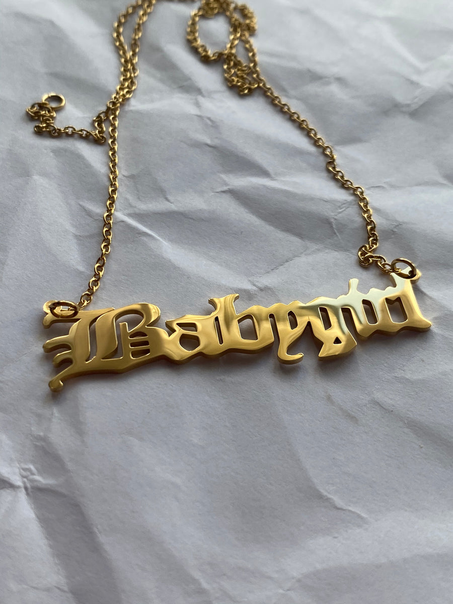 Buy Vembley Pretty Gold Plated Babygirl Alphabet Word Pendant Necklace  Online at Best Prices in India - JioMart.